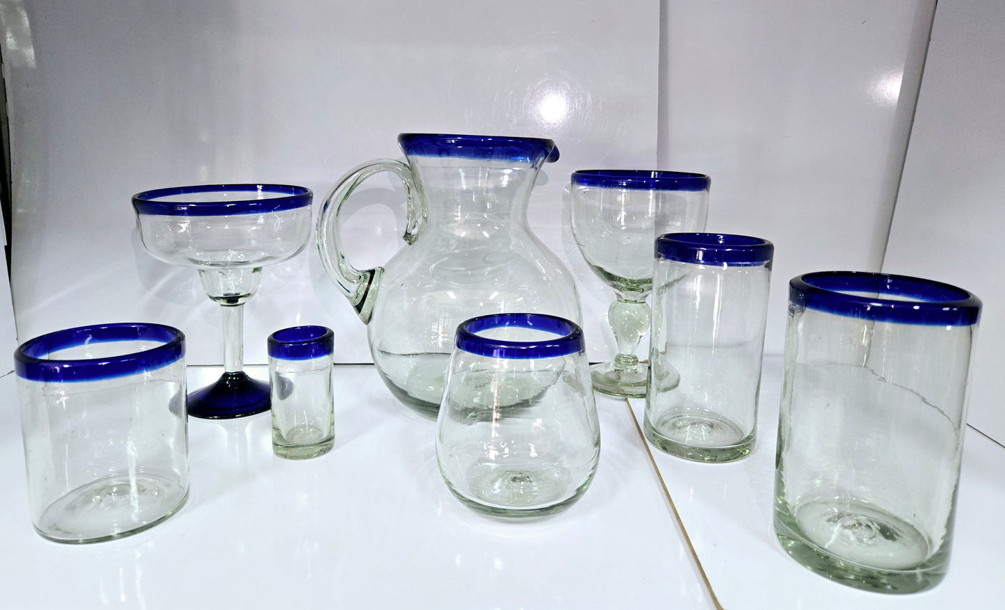 Vasos Vidrio Soplado Para Agua paquete de 6 piezas